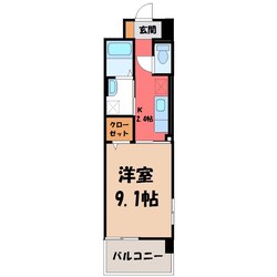 雀宮駅 バス10分  横川西小学校前下車：停歩4分 2階の物件間取画像